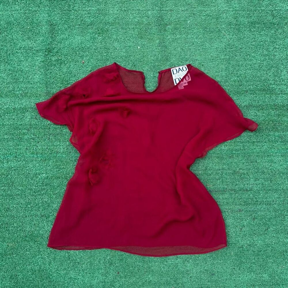 Unbranded Women's Burgundy and Red Blouse